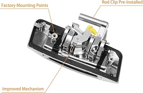 Miniatura 4 de Gledewen Manija de puerta exterior derecha lado del pasajero para Nissan 350Z 2003-2009 Reemplaza# 80606-CD01E, 80606-CD00E, 80606-CD00B
