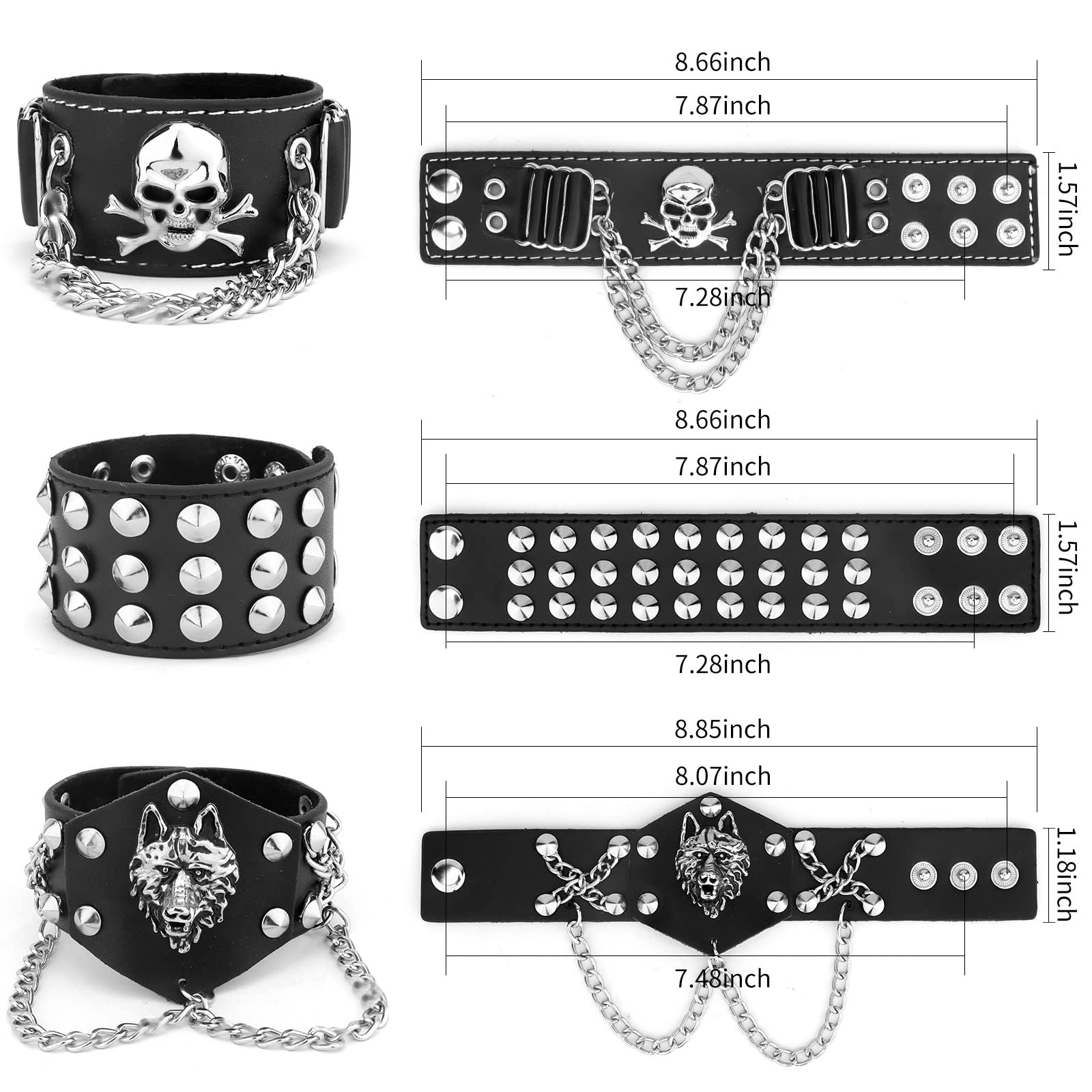 NVRFRGT CRYSTAL STUDDED LEATHER BRACEL 【公式通販】