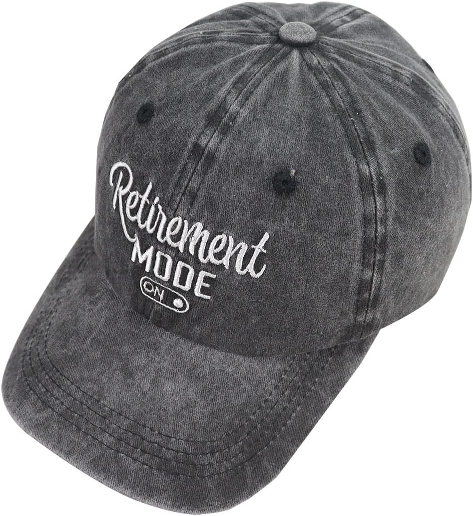 Retirement Baseball Cap for Women Men, Adjustable Washed Embroidered Vintage Classic Retro Cotton Hat - Image 3