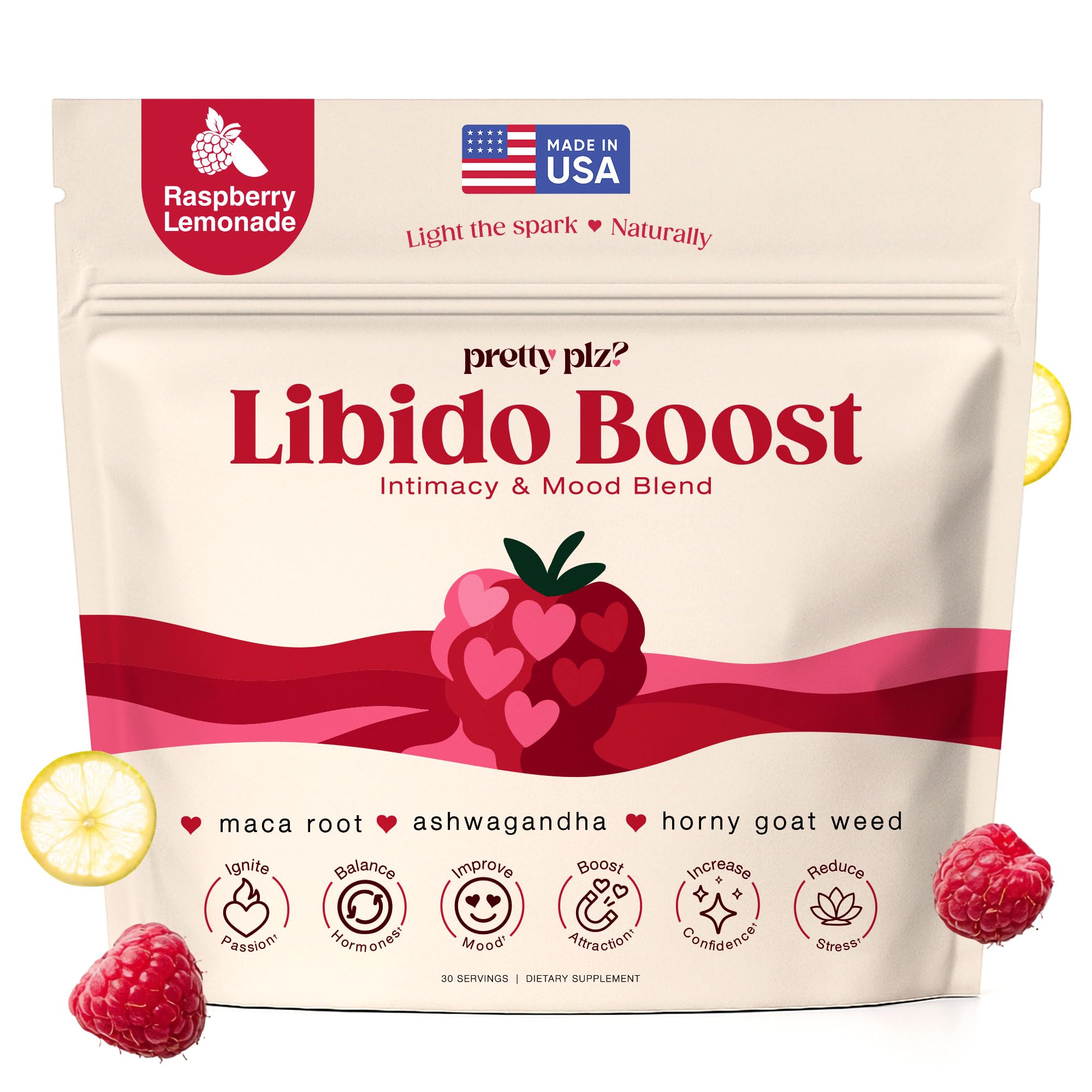 Female Libido Booster for Women Over 35 - Fast Acting Aphrodisiac - Helps Hormone Balance, Desire & Mood & Reduce Cortisol With Ashwagandha, Maca Root, L-Theanine & Horny Goat Weed - 30 Day Supply