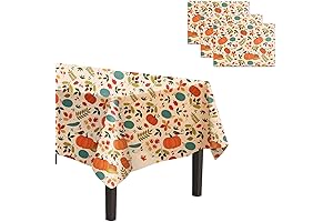 Thanksgiving Tablecloth Plastic Fall Pumpkin Disposable