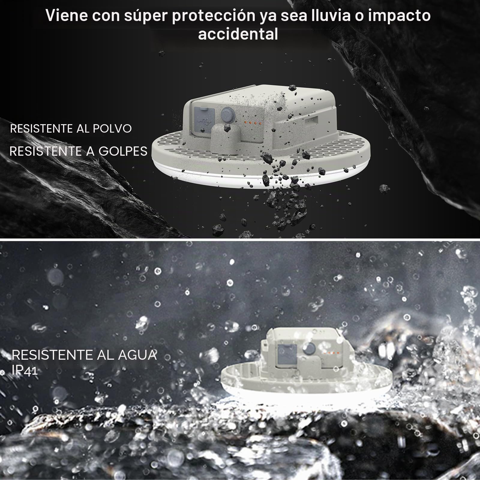Lámpara Camping Recargable 7200mAh + Batería 2 en 1, Linterna Camping con Luz Cálida y Fría, Regulación de Luminosidad Infinita, Farol Camping con Correa de Gancho y Mosquetón