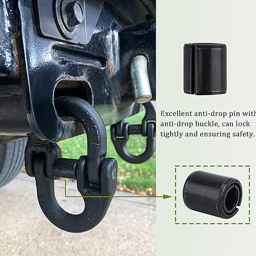 Miniatura 5 de Hammerlock - Conector de cadena de seguridad, 12 enlace de acoplamiento Hammerlock, enganche de remolque de cadena de seguridad Hammerlock, conector