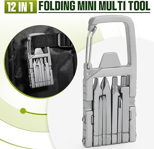 Miniatura 2 de Generic 12 en 1 llavero multiherramienta destornillador bit plegable multi herramienta abrebotellas herramienta portátil bolsillo herramienta para