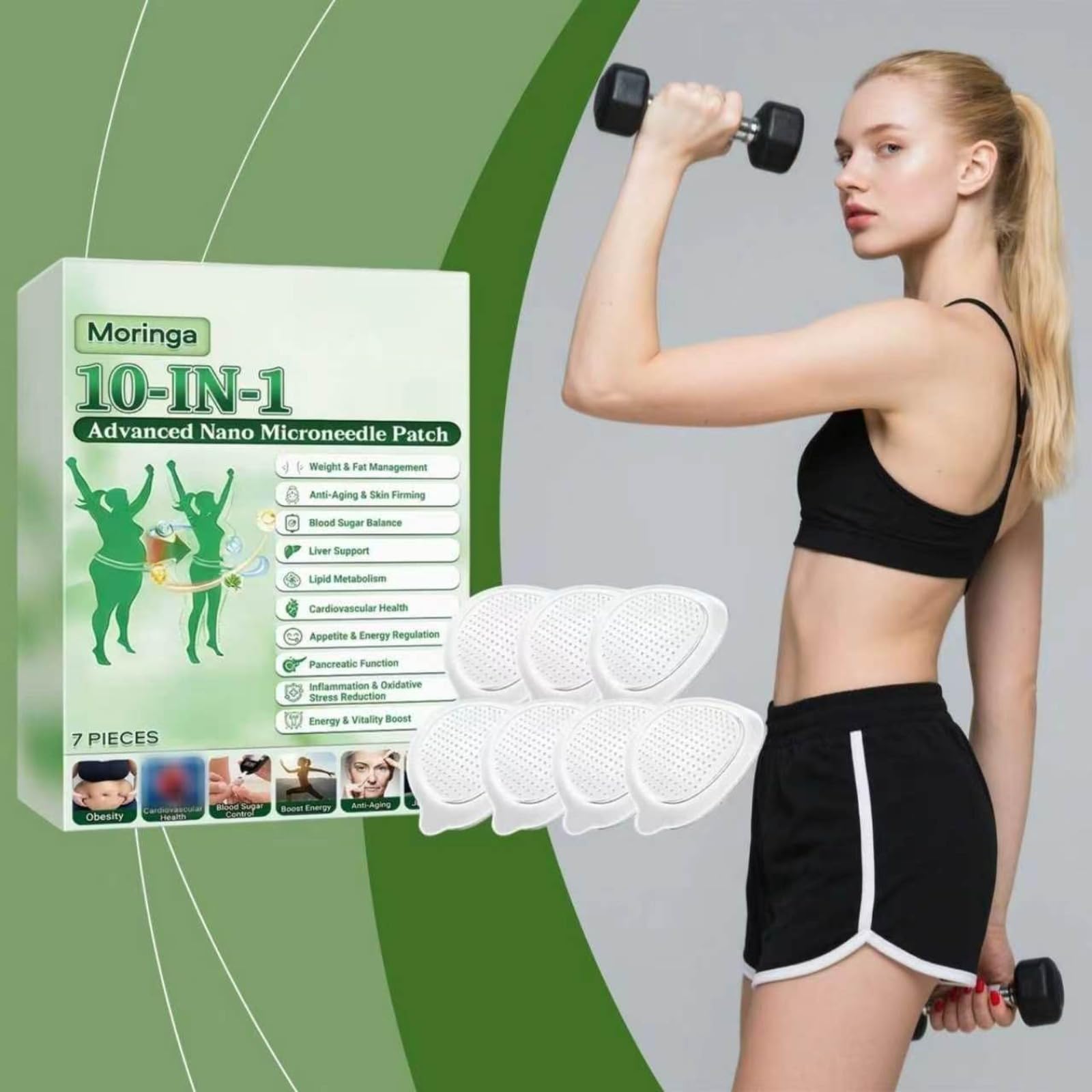 Plaster berberine x nad 10 w 1 Plastry z nano-mikroigłami Moringa do delikatnej pielęgnacji wrażliwej skóry, odpowiednie dla mężczyzn i kobiet oraz do wszystkich rodzajów skóry.