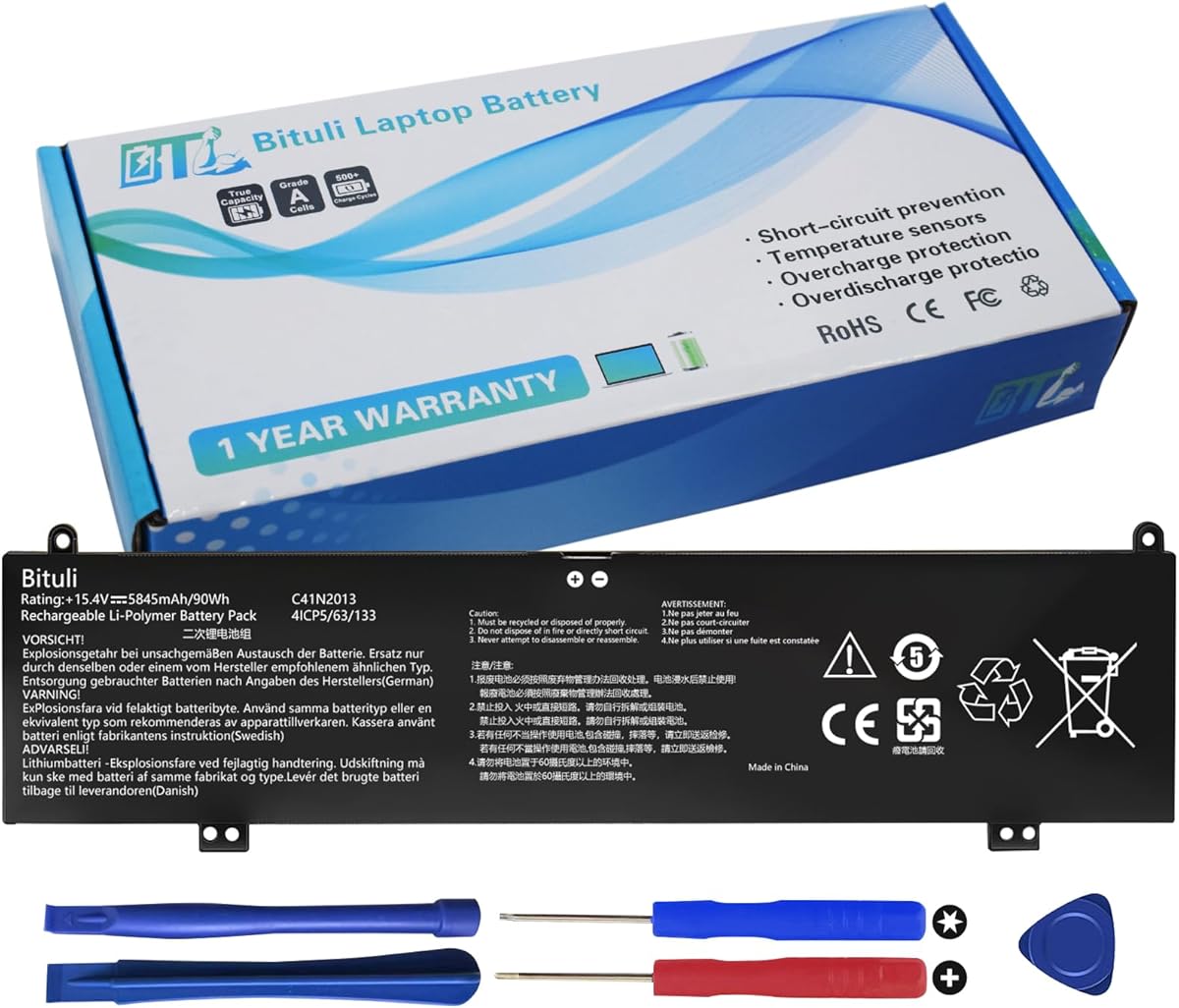 Bituli C41N2013 C41N2013-1 Battery Replacement for ASUS ROG Strix G15 G513 G513IM G513IR G513QM G513QR G513QY G513RM G513RW G17 G713 G713QM G713QR G713QY G713RM G713P G713PV G713PI