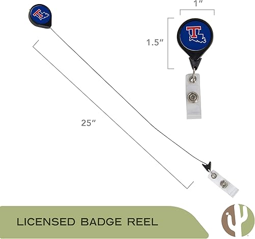 Miniatura 3 de Desert Cactus Louisiana Tech University - Carrete retráctil para identificación de billetes Bulldogs LA