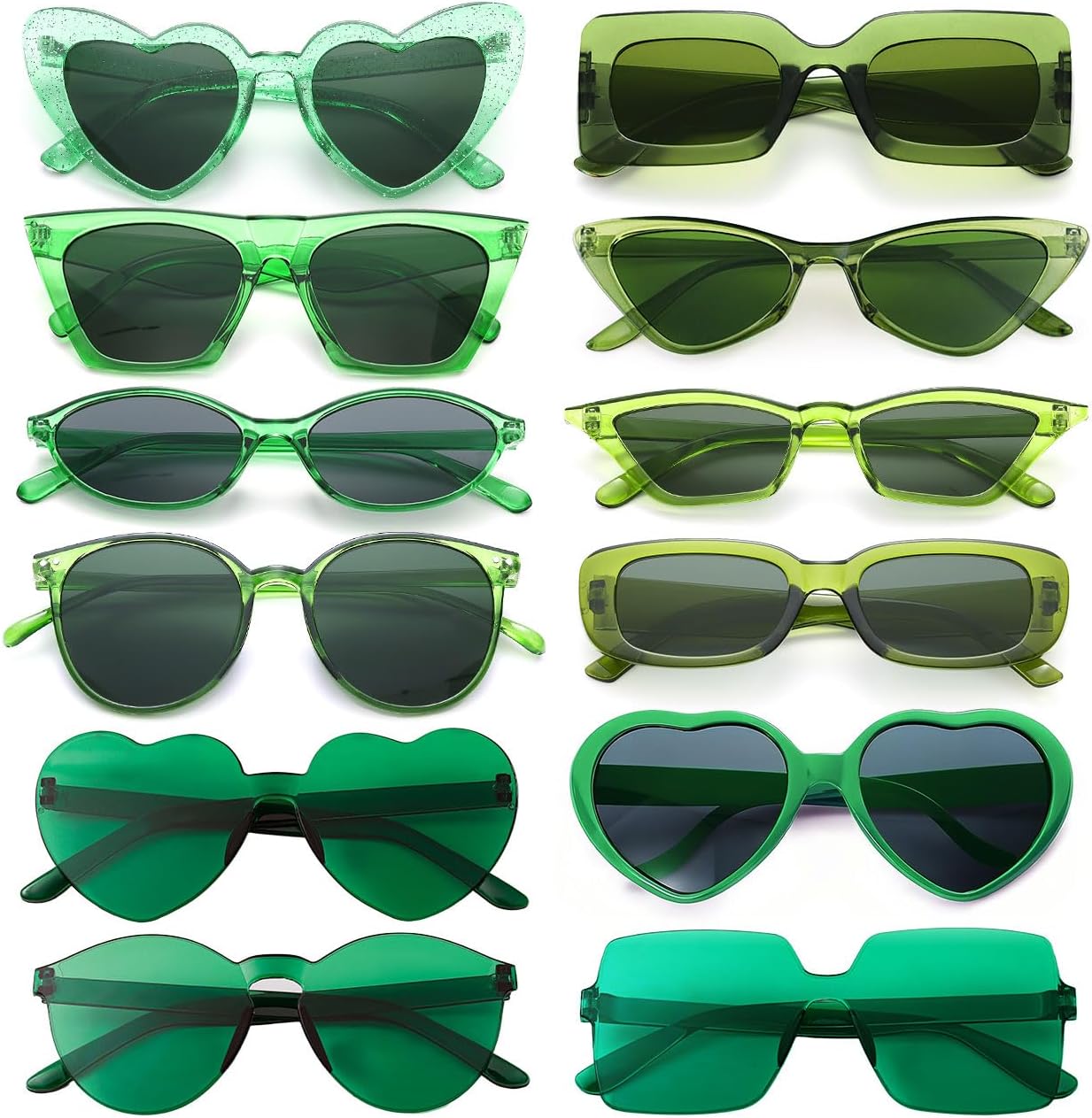 Dwenarry Party Sunglasses Bulk Black Sunglasses Pack Party Favor Retro Multipack Glasses Set for Women 8/12 Pack