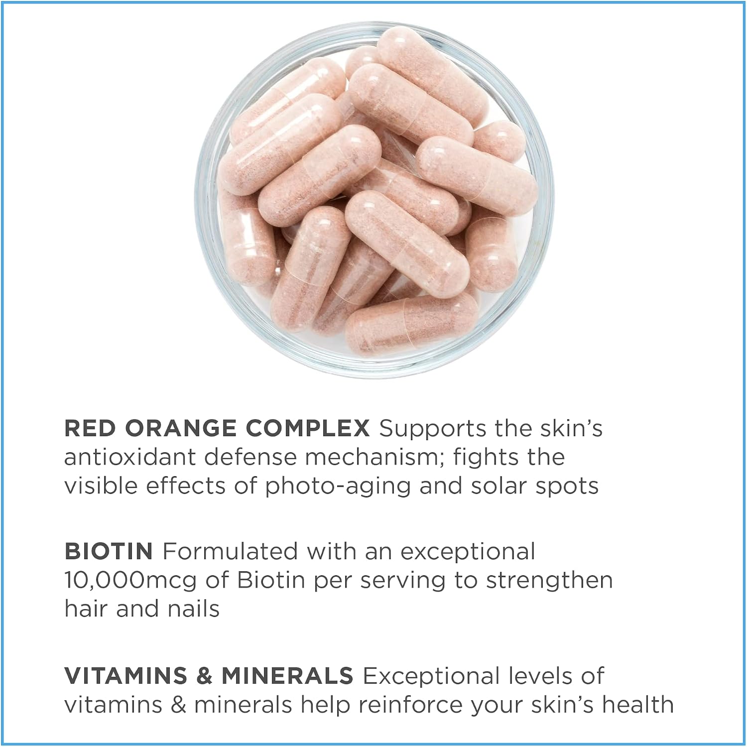 Consult Health Beaute Caps PRO 10,000 mcg of Biotin - for Youthful Skin - Hair - Nails - 360 Count (1Pack)
