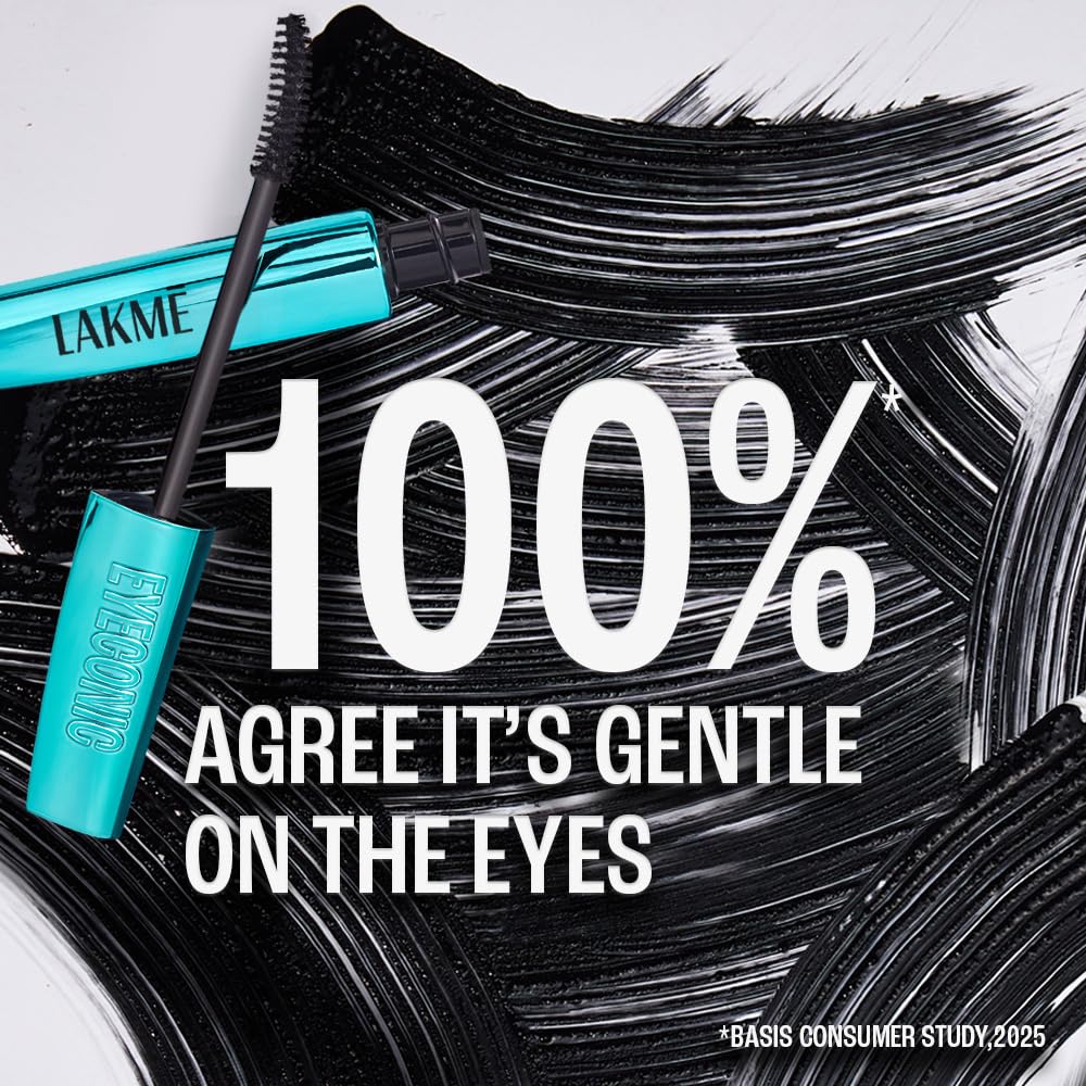 71SMDcdcFPL._SL1000_ Lakme 9 to 5 Eyeconic Curling Mascara, Lightweight, Water-Resistant Mascara with Smart Curl Brush, Deep Black, 9 ml