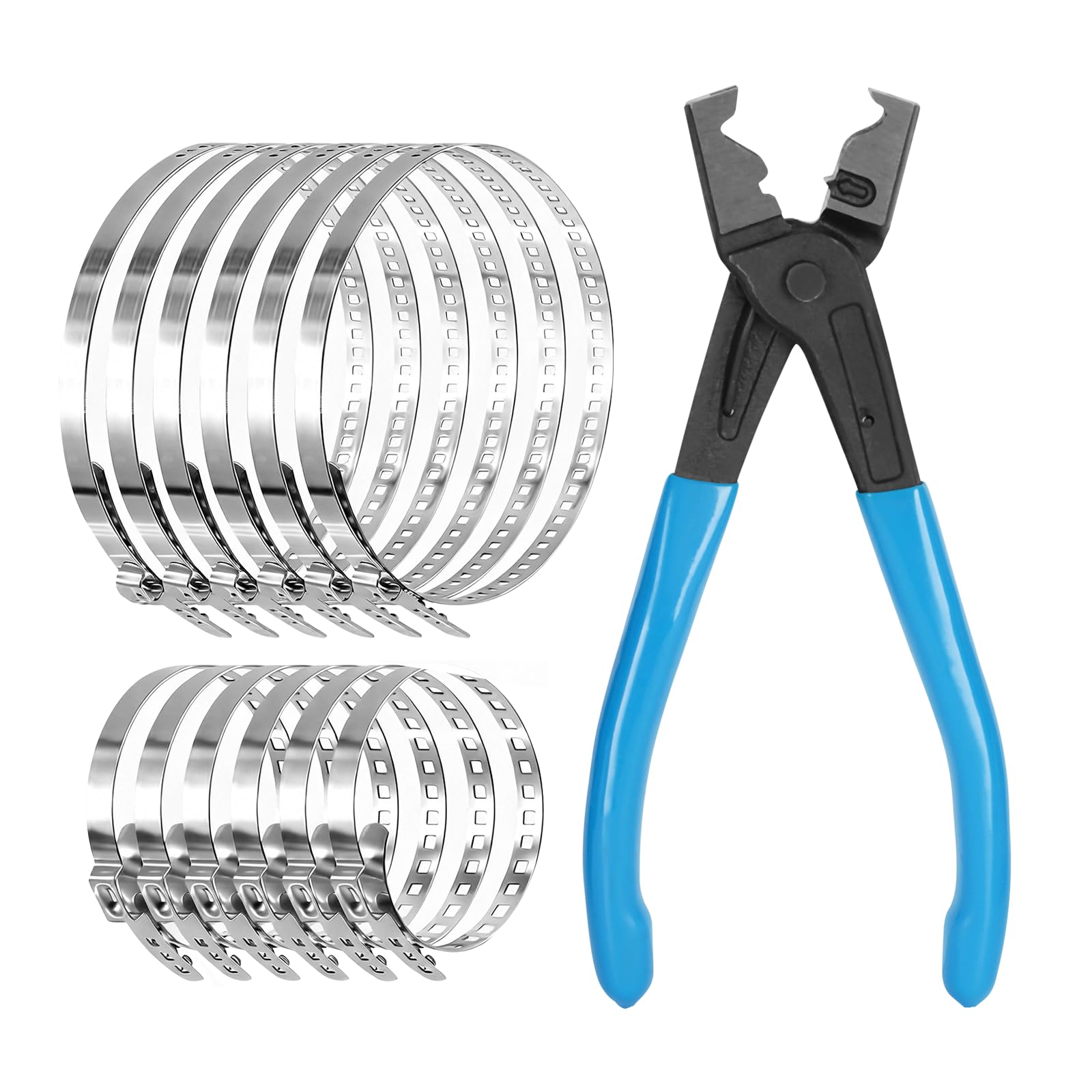 Leogony Cv Boot Clamp Pliers with 12 Pcs Adjustable Cv Boot Clips, Hose Clip Pliers for Most Cars