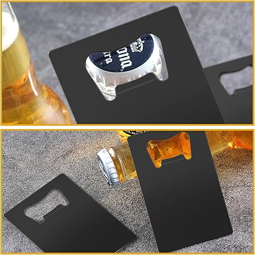Miniatura 5 de Paquete de 100 abridores de botellas de tarjetas de crédito, abrebotellas de metal para tarjetas de cerveza, tarjetas de póquer, abrebotellas,