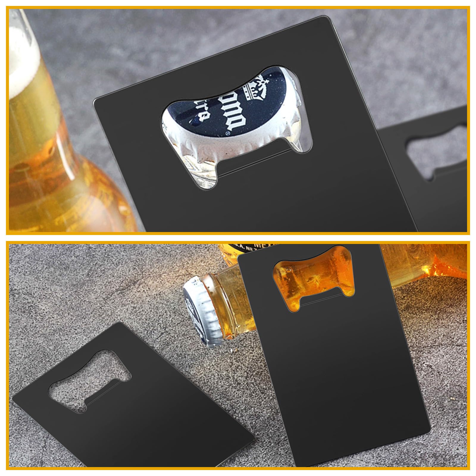 Confezione da 100 apribottiglie a forma di carta di credito, in metallo, per birra, poker, carte da gioco, apribottiglie fai da te, per feste, bomboniere, testimoni dello sposo, regalo per damigella