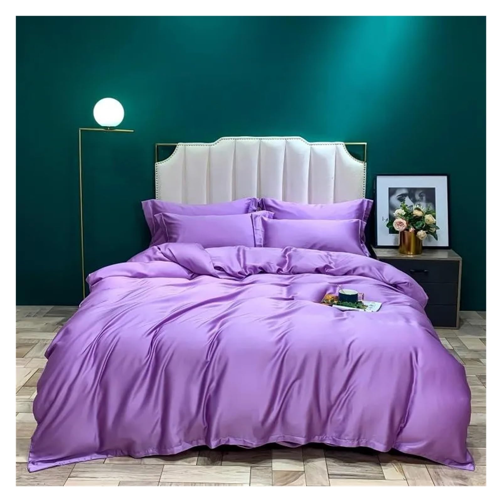 Sbcgfy C Silk Ooling Duvet Over Bed Sheet Pillowcases Queen King Family Oversize Omforter Over Bedding Set,Otton Duvet,-King Size 2.0M Bed 4Pcs