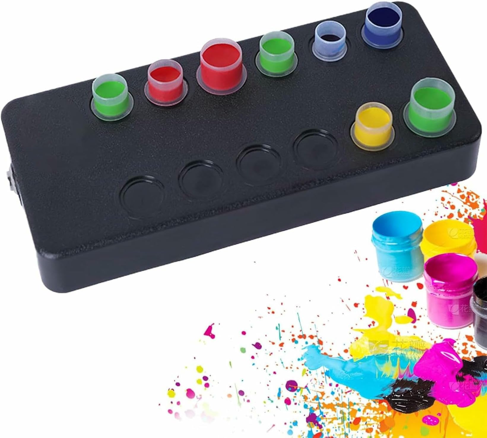 Mélangeur vortex pour encre de tatouage automatique avec 40 tasses de couleur incluses