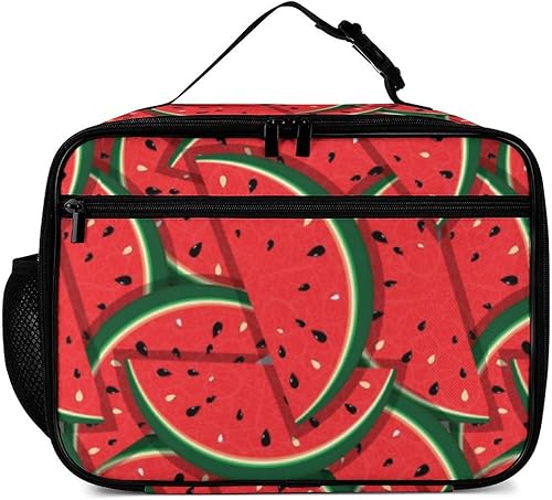 Miniatura 2 de Lonchera reutilizable de sandía roja, bolsa de almuerzo aislada, lonchera para comida y alimentos, bolsa de mano para mujeres, niños, niñas, niños,