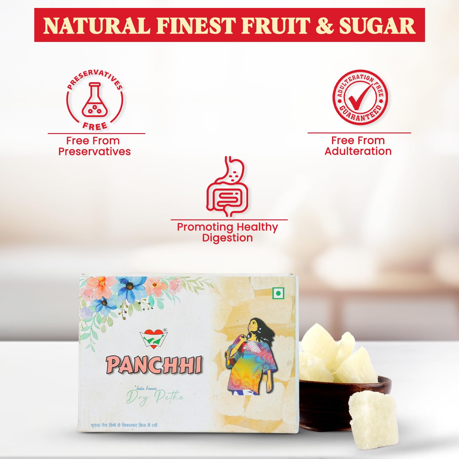 PANCHI KA PETHA AUR DALMUT 400 G (Dry Petha) - Original Agra Petha|Traditionally Made With Handpicked Ash Gourd (Since 1926),Authentic White Fresh & Juicy,Preservative Free Healthy Indian Sweet 3
