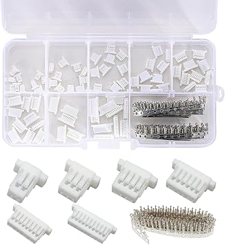 495Pcs JST SH 1.0mm Connector Kit,2/3/4/5/6/7/8/9/10 Pin Housing Connectors,1.0mm Pitch JST Adapter,SH 1.0mm Plug Terminal for Racing CarsDrones