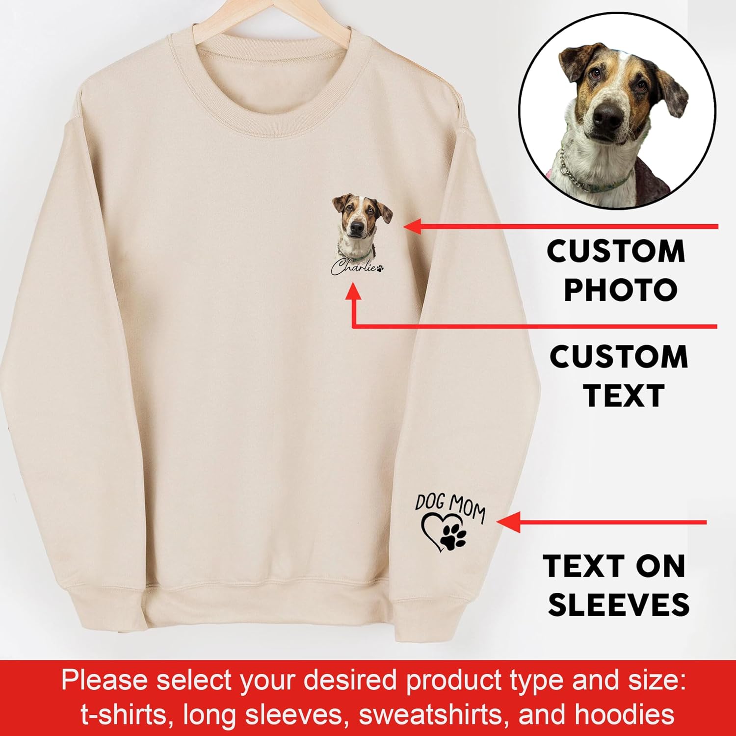 CHIARA CONTI11 Custom Hoodies Design Your Own, Portrait Custom Photo, Customized Gifts For Men, Mama Sweatshirts For Women - Image 4