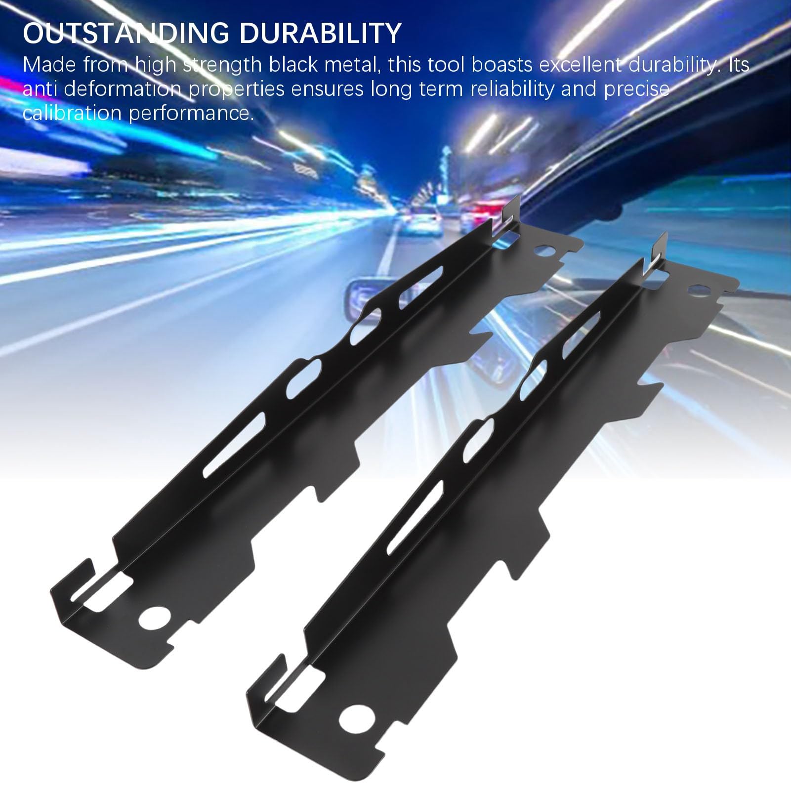 Alomejor Herramienta de Alineación de Ruedas Placas de Herramientas de Alineación de Puntera de Acero Inoxidable con Hoja de Conexión para Montaje en Cubo Uso Medición Coaxial Precisa para (con 2