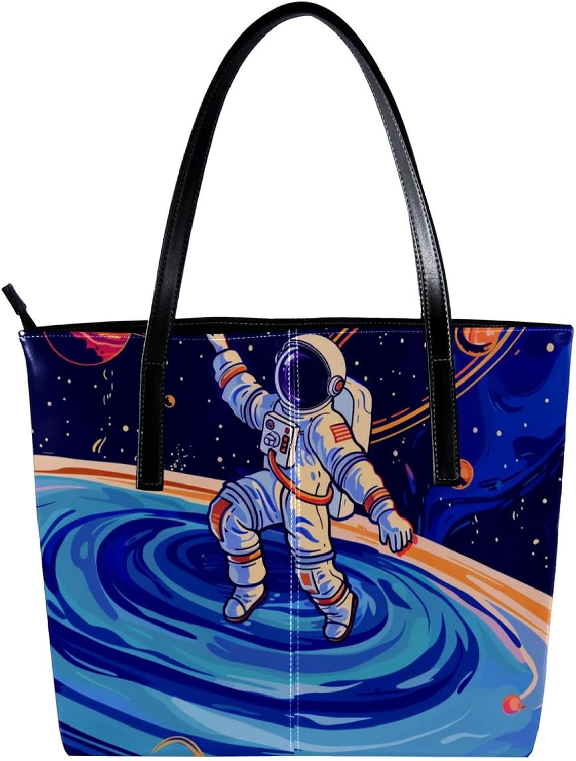 [YTYVAGT] 女性用財布、トートバッグ美学、レディーストートハンドバッグ,宇宙植物漫画旅行