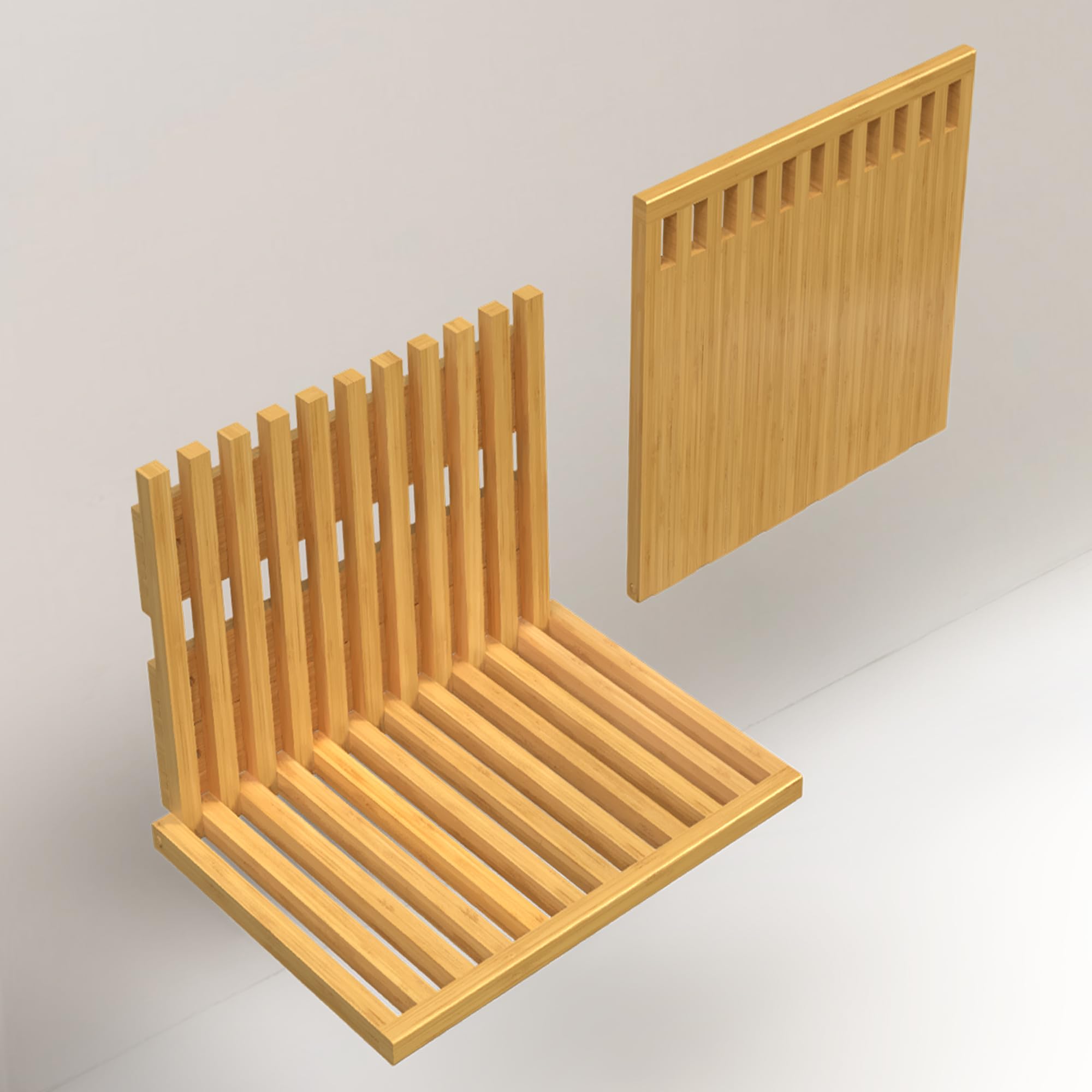 Asiento de Ducha Abatible de Pared de Bambú – Silla Plegable de Pared 120 kg – Banco de Ducha de Madera Resistente al Agua – Ducha, Entrada, Piscina – Ahorra Espacio 34x42 cm – Diseño Belga