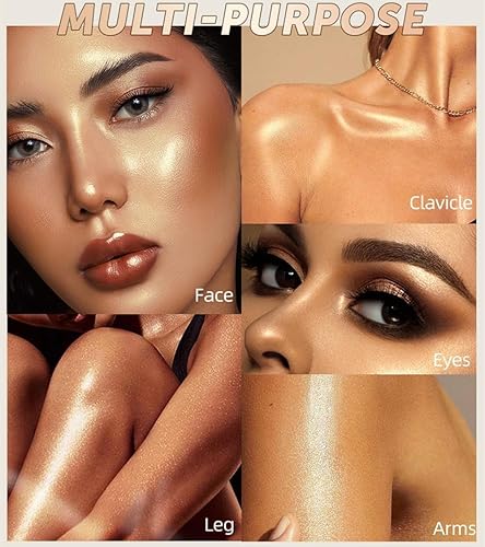 Miniatura 8 de URQT Contorno líquido altamente pigmentado  Varita de tez esculpida con punta de esponja integrada con resaltadores naturales construibles de larga