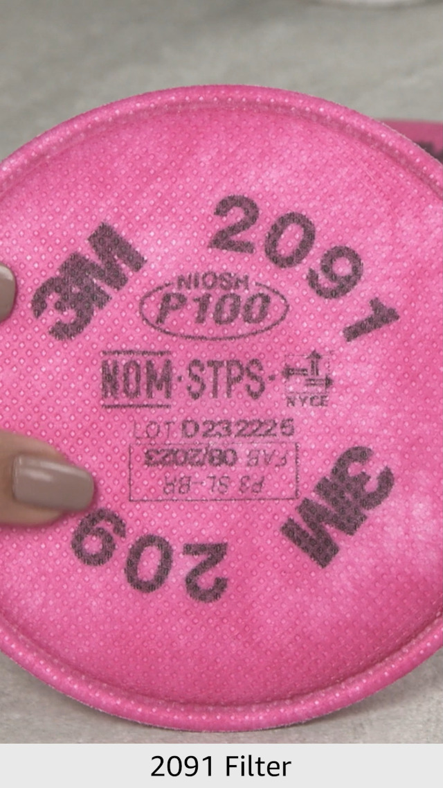 3M Filter 2091 (12 パック) 3M PARTICULATE FILTER, AIR-PURIFYING RESPIRATOR, PP, BAYONET