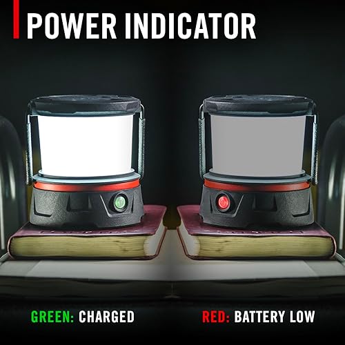 Miniatura 8 de Coast EAL10R Linterna de camping de emergencia recargable de 500 lúmenes con modo intermitente rojo, mosquetón, difusor, mango plegable, modo bajo
