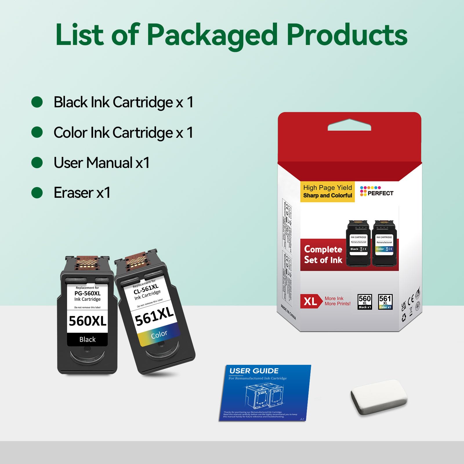 PG-560/CL-561XL- 750/600+ Pages, Replacement for Original Canon 560 561 Ink Cartridges Black and Colour, for Pixma TS5350i TS5350a TS5351 TS5352 TR5355a TS7450i TS7451 — view 8
