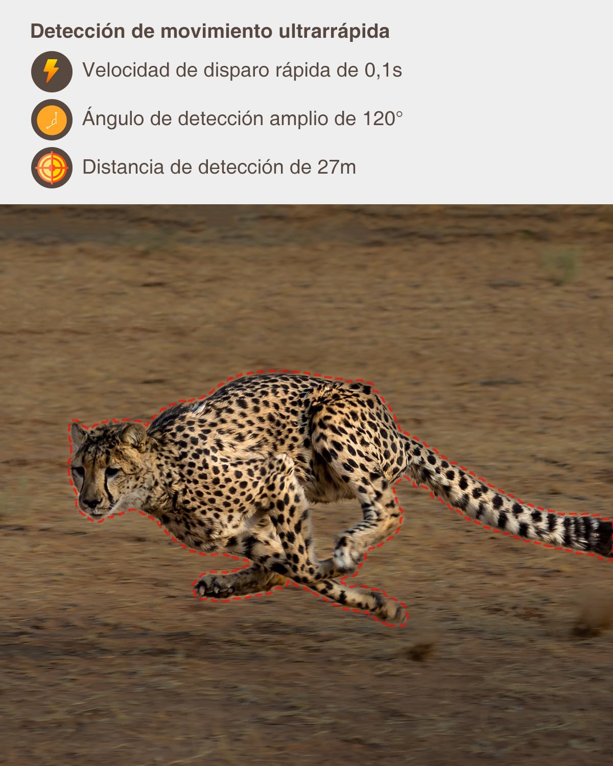 GardePro A5 Câmara de Caça 64MP 1296P H.264 Vidéo, Camara Fototrampeo con Alcance de Visión Nocturna de 30m y 0,1s Tiempo de Activación, LED IR de 940 NM No-Glow, IP66