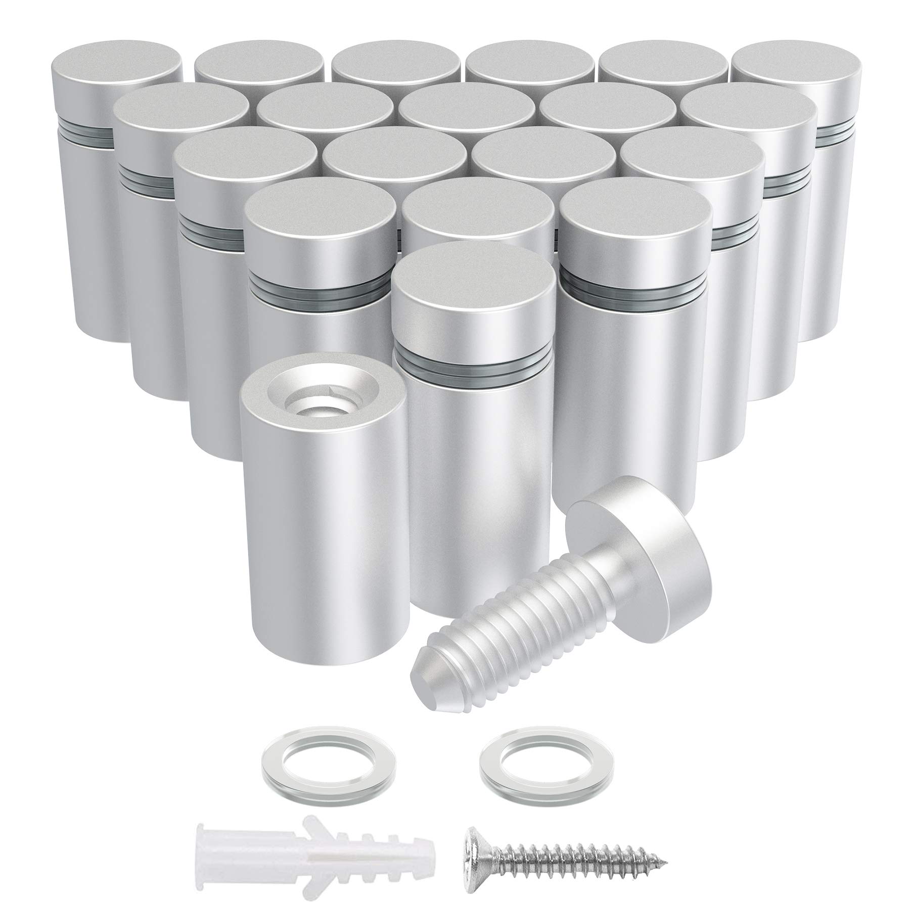 Buy LuckIn Solid Sign Standoffs 1/2" x 11/5" Glass Standoff Holder