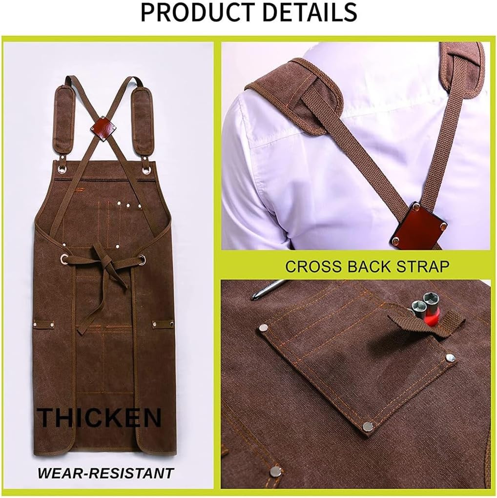 Large Woodworking Shop Apron Men's And Women's Canvas With Pocket Blacksmith Tool