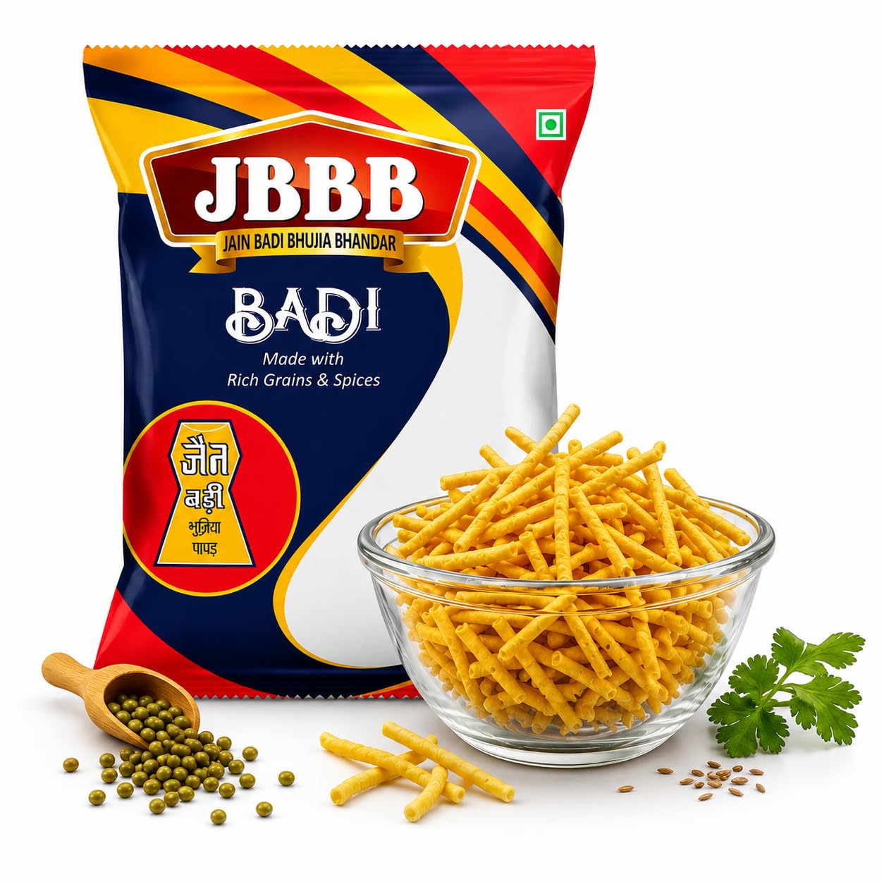JBBB Jain Marwari Bikaneri Moong Wadi 400g Pack | Rajasthani Moong Dal Badi Bengali Mung Bori | Sun Dried Lentil Nugget for Sabzi Curry Pulao Rice Recipe | Homemade Style Vegetarian Cooking Ingredient