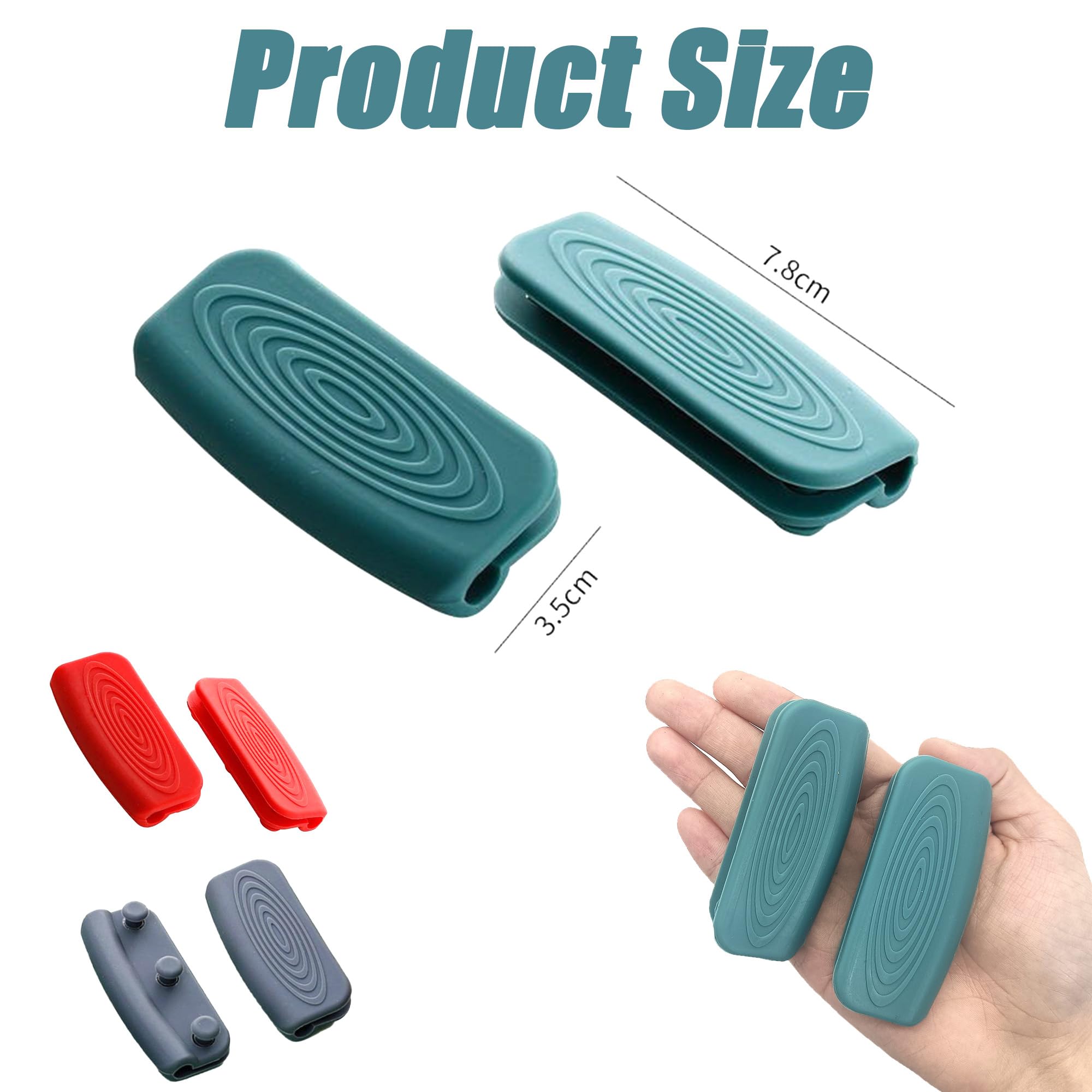 Manicotti per manico per pentole calde, in silicone, multiuso, per pentole e padelle in metallo, resistenti al calore, in acciaio inox, per uso domestico in silicone