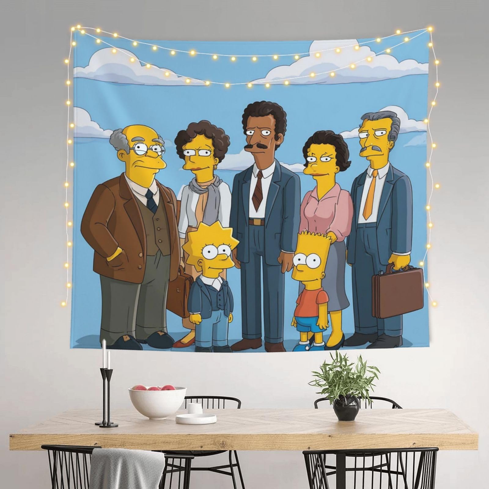 HJKJKKJ Tapestry 152 X 130 CM Aesthetic Wall Tapestrys for Bedroom Simpsons Tapestries Hanging Wall Art Blanket Home Decor Tapestry for Living Room Dorm Office
