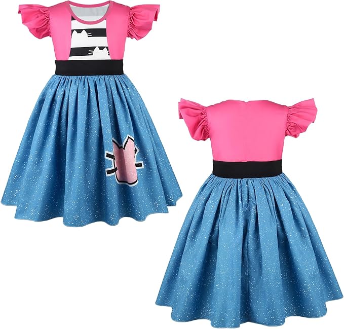 Vestido con volante y accesorios para niña miniatura 4