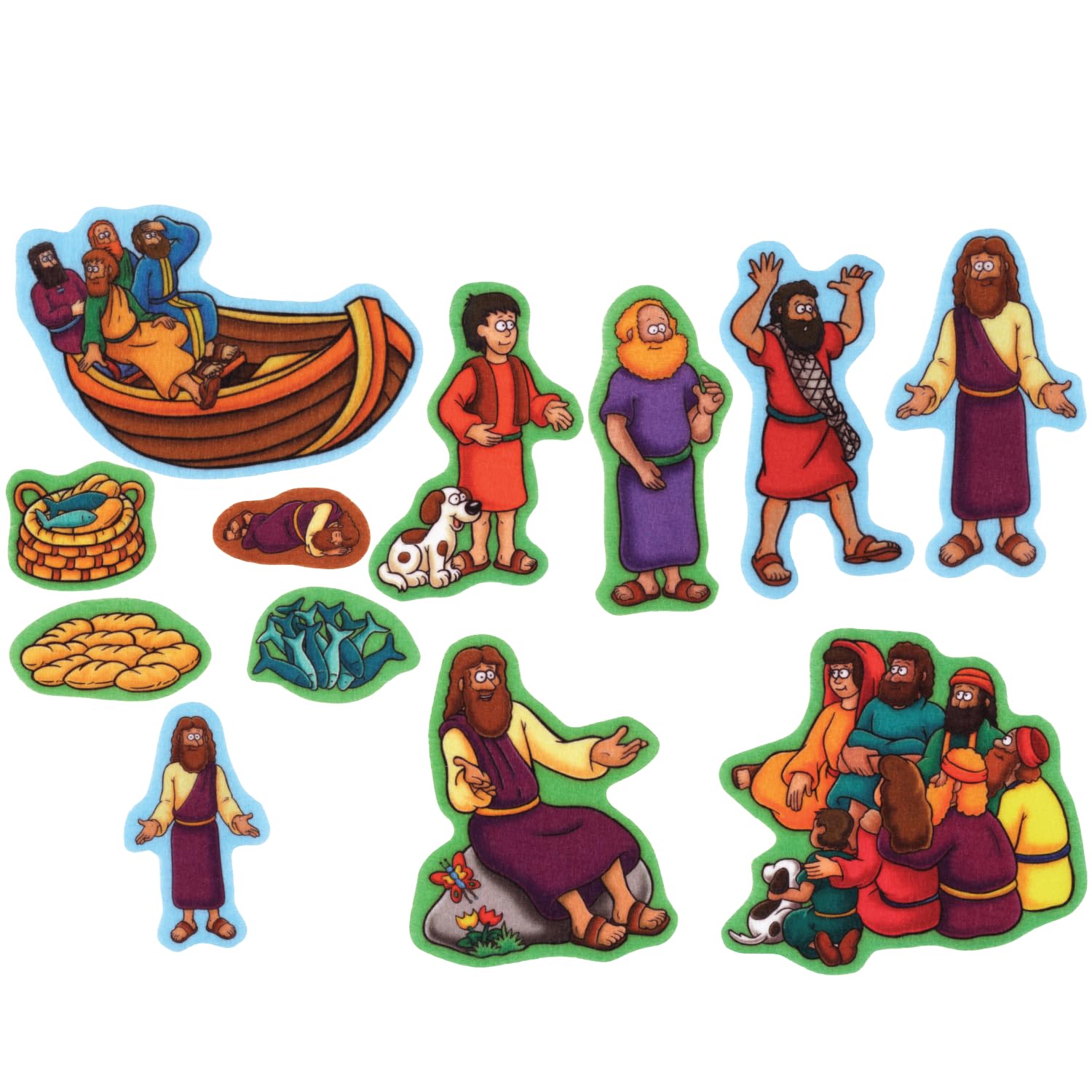 Little Folk Visuals Beginners Bible: Miracles of Jesus Precut Felt Pieces, 12 Pieces Set