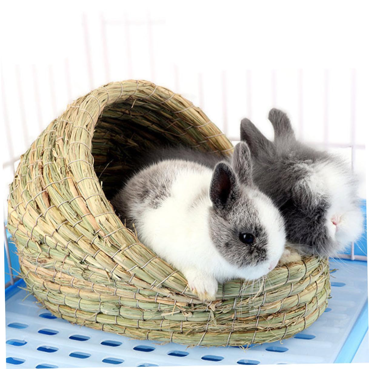 Levemolo Nido para Mascotas Pequeñas Casa para Conejos y Cobayas Cama Cómoda y Segura Material Natural para Morder Refugio Cálido y Duradero para Hámster y Roedores Pequeños