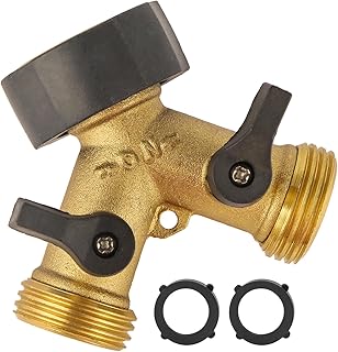 Garden Garden Hose Splitter - Heavy Duty Brass
