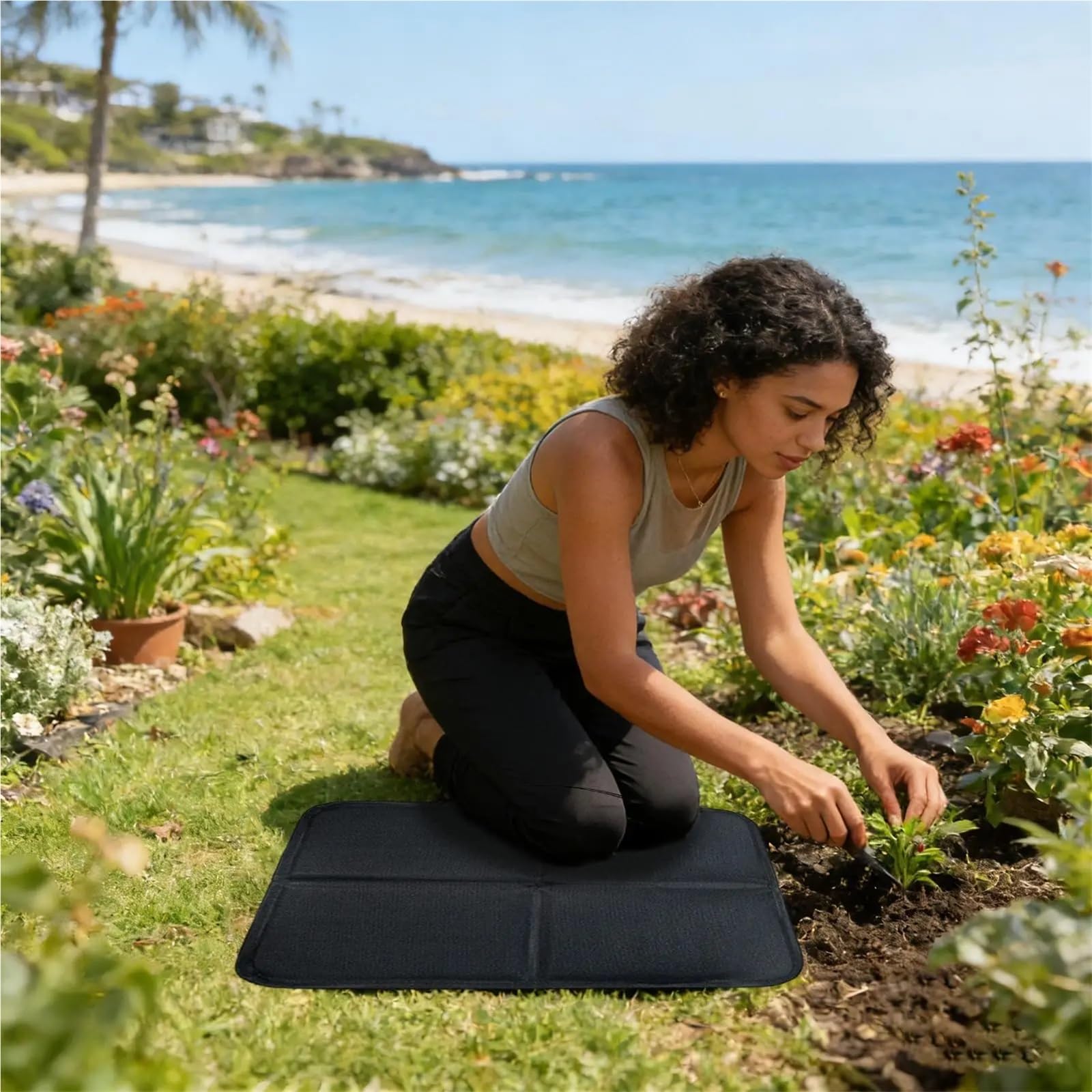 2 Almohadillas Plegables Impermeables for Rodillas para Jardinería | Rodilla de jardín acolchada gruesa for plantar, meditación y oración de yoga, estera portátil for exteriores(Size 2)