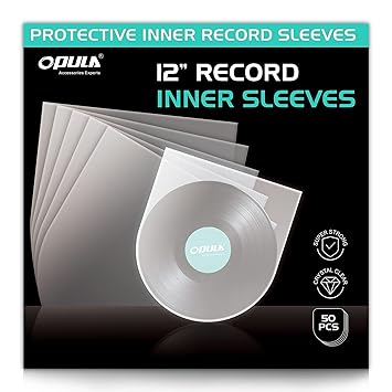 50 Record Sleeves - Crystal Clear Protector for Vinyl Records Collections