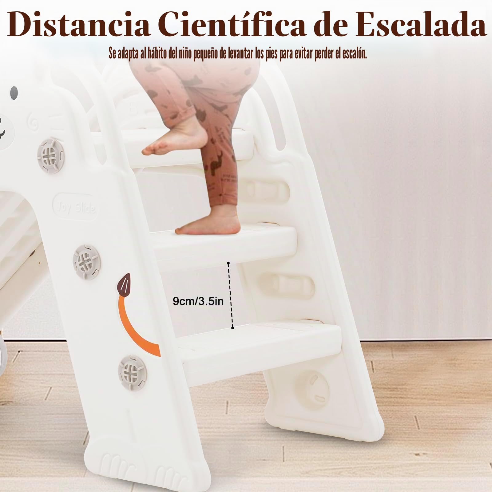 Tobogán para Niños Plegable, para Exteriores e Interiores, para 1-3 años, tobogán de jardín para niños pequeños, Esquinas Redondeadas, Ahorra Espacio | Plegable Small Slide, Interior y Exterior, Ahorro de espacio