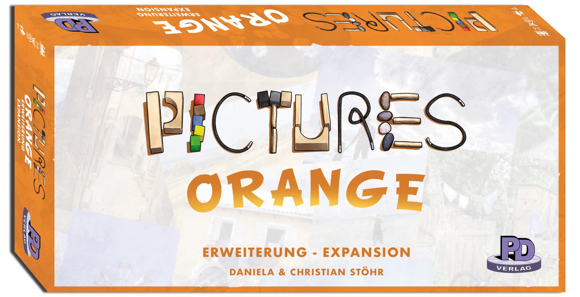 Prolunga PDV727 Per Il Gioco "Pictures" - Espansione Arancione Con 110 Nuove Foto, Materiali Extra E Blocco Per 6 Giocatori - 4