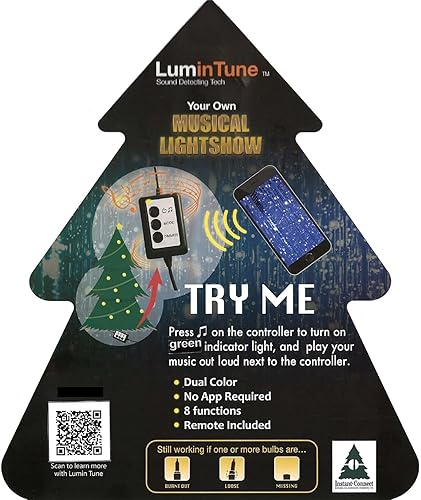 Miniatura 49 de Fraser Hill Farm Árbol de Navidad artificial de pino carmelo preiluminado de 7.5 pies con luces LED dobles multicolor y blanco cálido, follaje LED