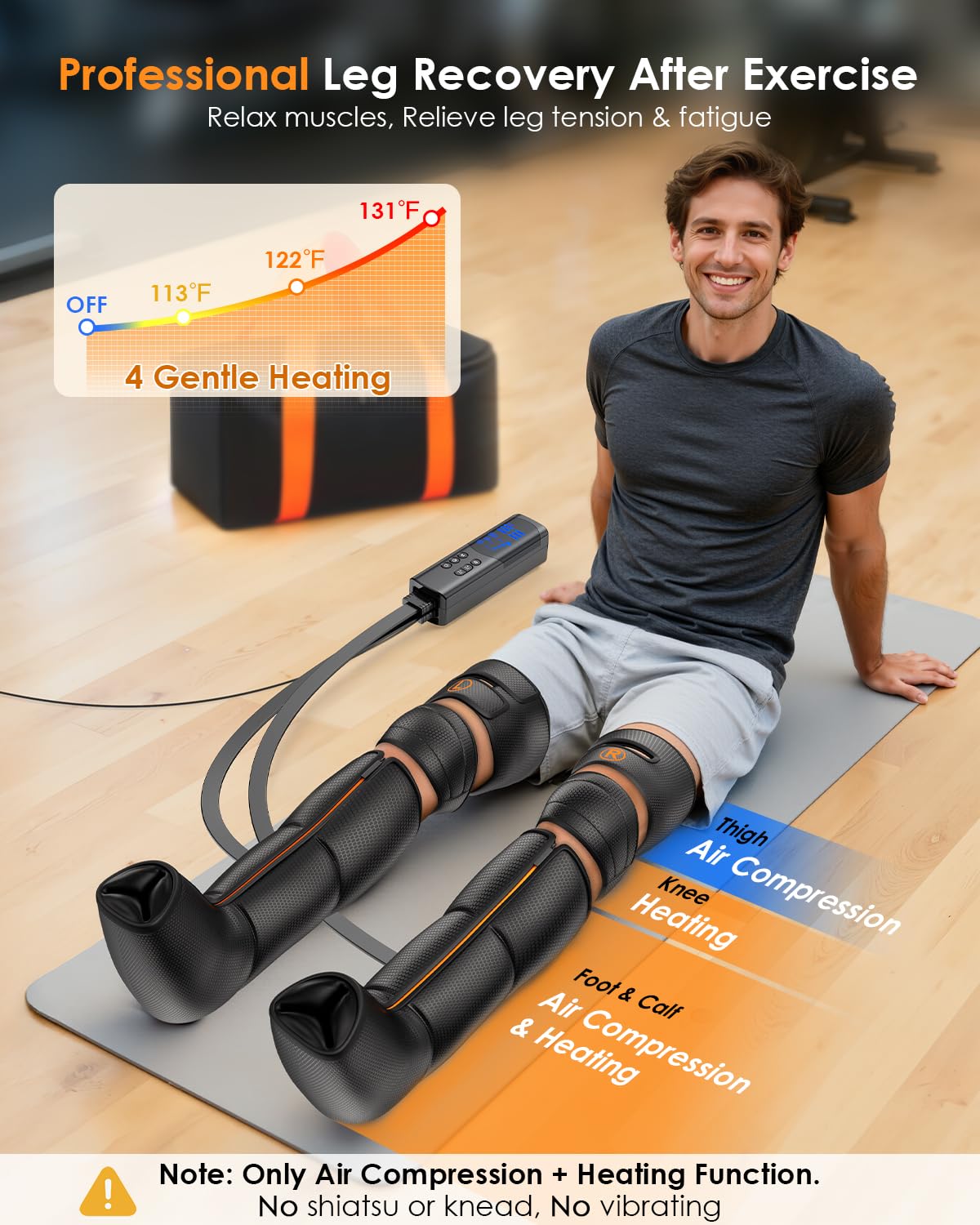 Geschenke für Mama Papa, Beinmassagegerät mit Wärme und Kompression - Fuß-Waden-Oberschenkelmassage zur Durchblutung und Schmerzlinderung, professionelle Kompressionsstiefel mit 6 Modi, 9