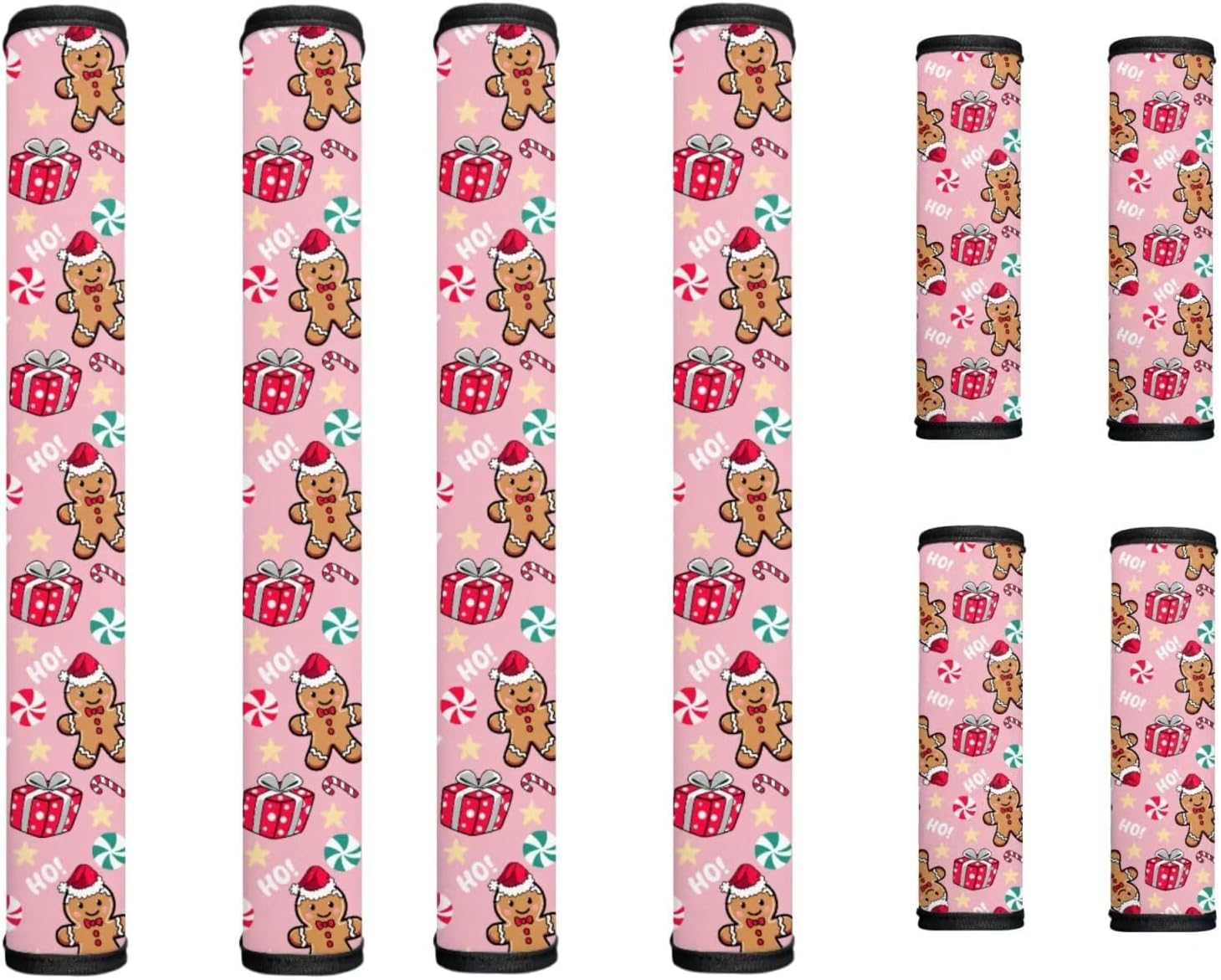 Refrigerator Door Handle Cover Pack of 8 Gingerbread Man Fridge Handle Covers Xmas Decor Kitchen Appliance Protector for Dishwasher Oven Microwave