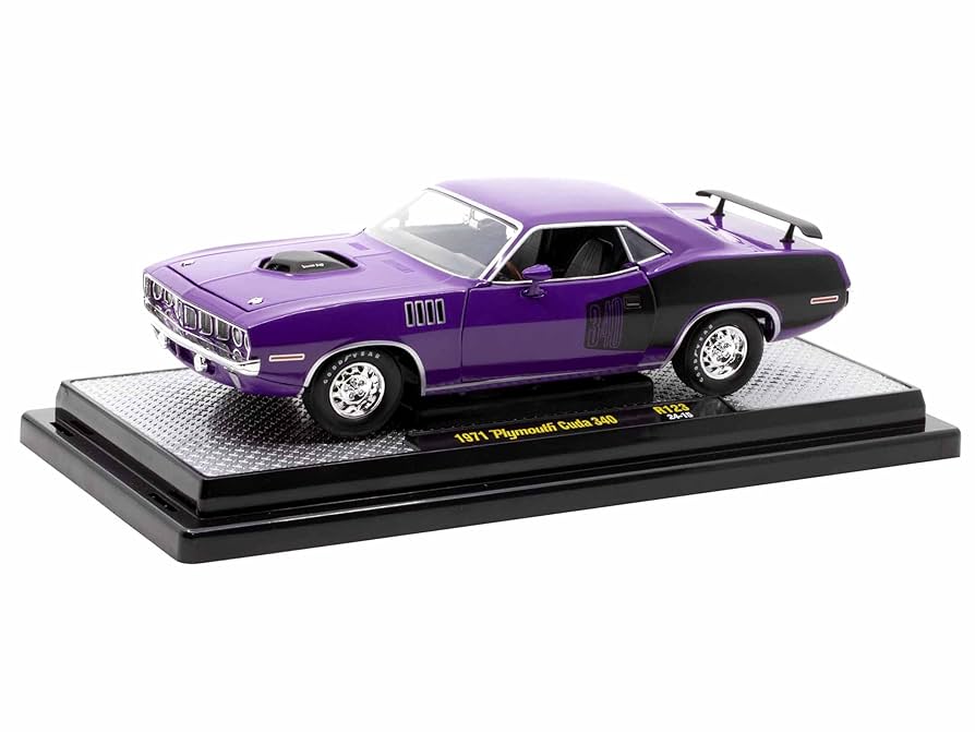 Plymouth 'cuda concept car 1/18ブラック稀少品 1972 Plymouth Cuda 340 Black Diecast Model Car | Acme