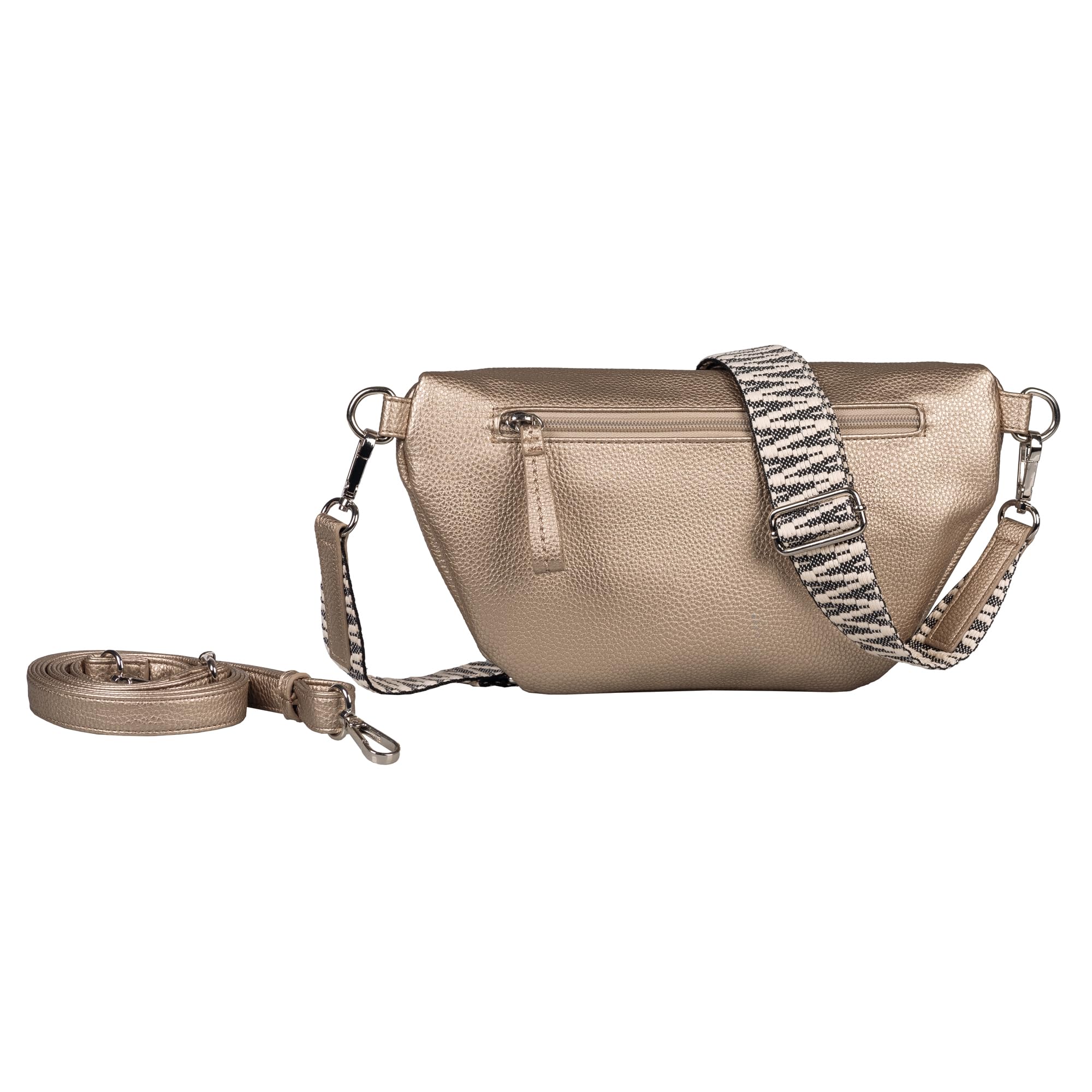 Gabor Silena Damen Gürteltasche Bauchtasche Klein Metallic Rosa