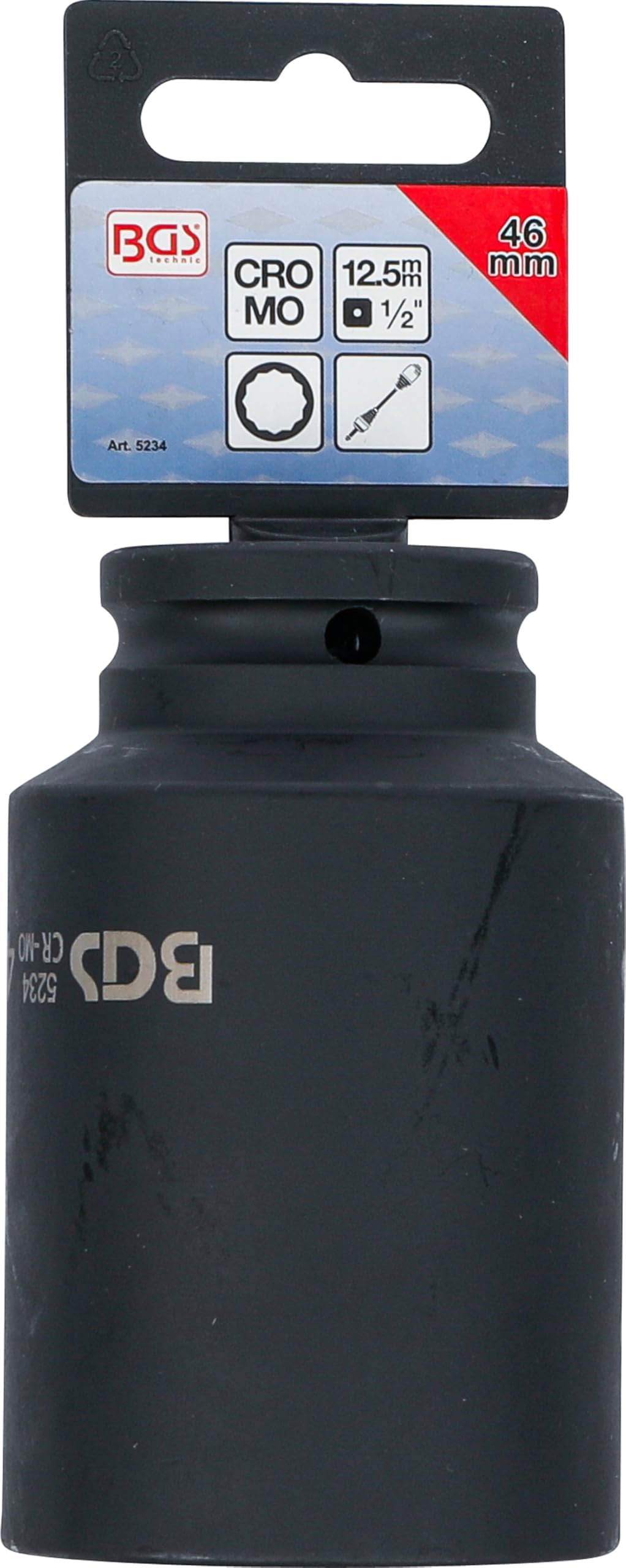 BGS 5234 | Nasadka udarowa dwunastokątna, głęboka | 12,5 mm (1/2") | 46 mm